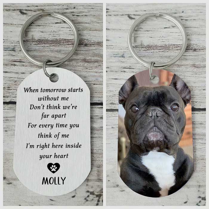 Cat and Dog Keychain-Memorial Gifts For Loss Of Dog and Cat - Personalized Keychains - Pet Memorial Gifts Cat Keychain