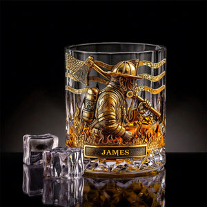 Proud Firefighter - Personalized Firefighter Whiskey Glass