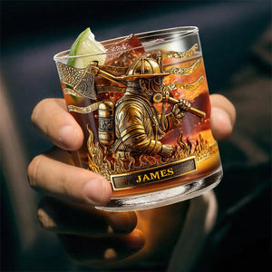Proud Firefighter - Personalized Firefighter Whiskey Glass
