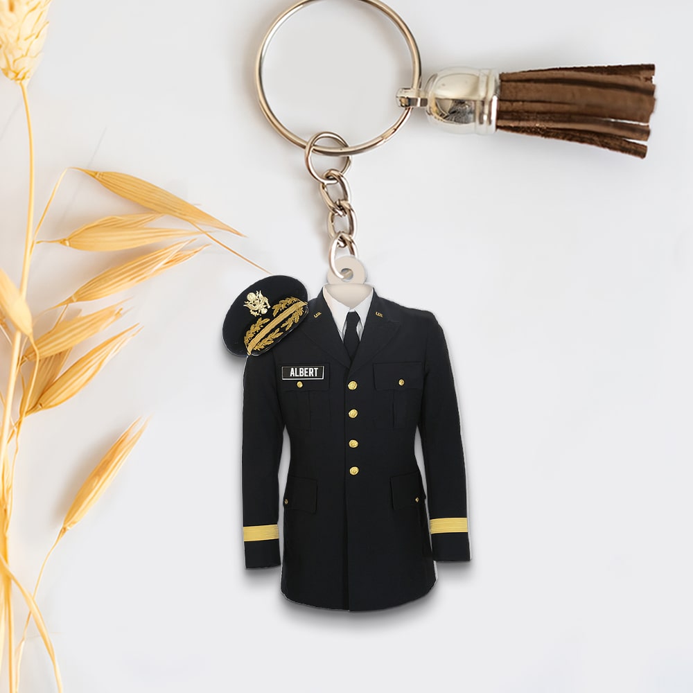 Uniform On A Clothes Hanger- Personalized Keychain