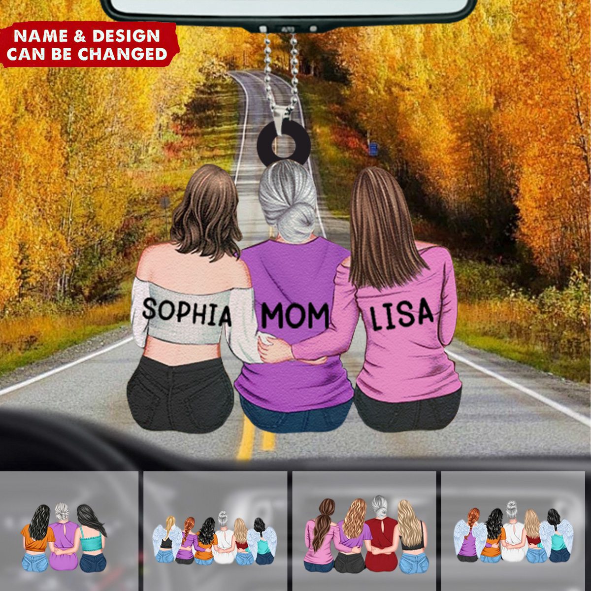 Personalized Mother & Daughter Car Ornament