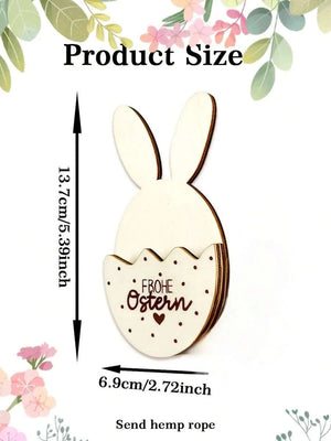 Personalized Wooden Easter Bunny Money Holder – Custom Frohe Ostern Gift