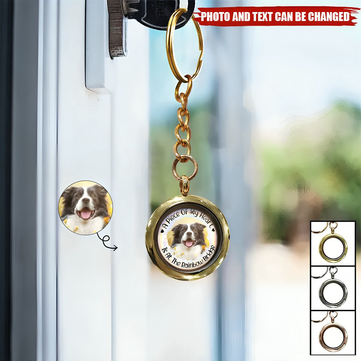 Custom Photo Pet Memorial - Personalized Keepsake Keychain