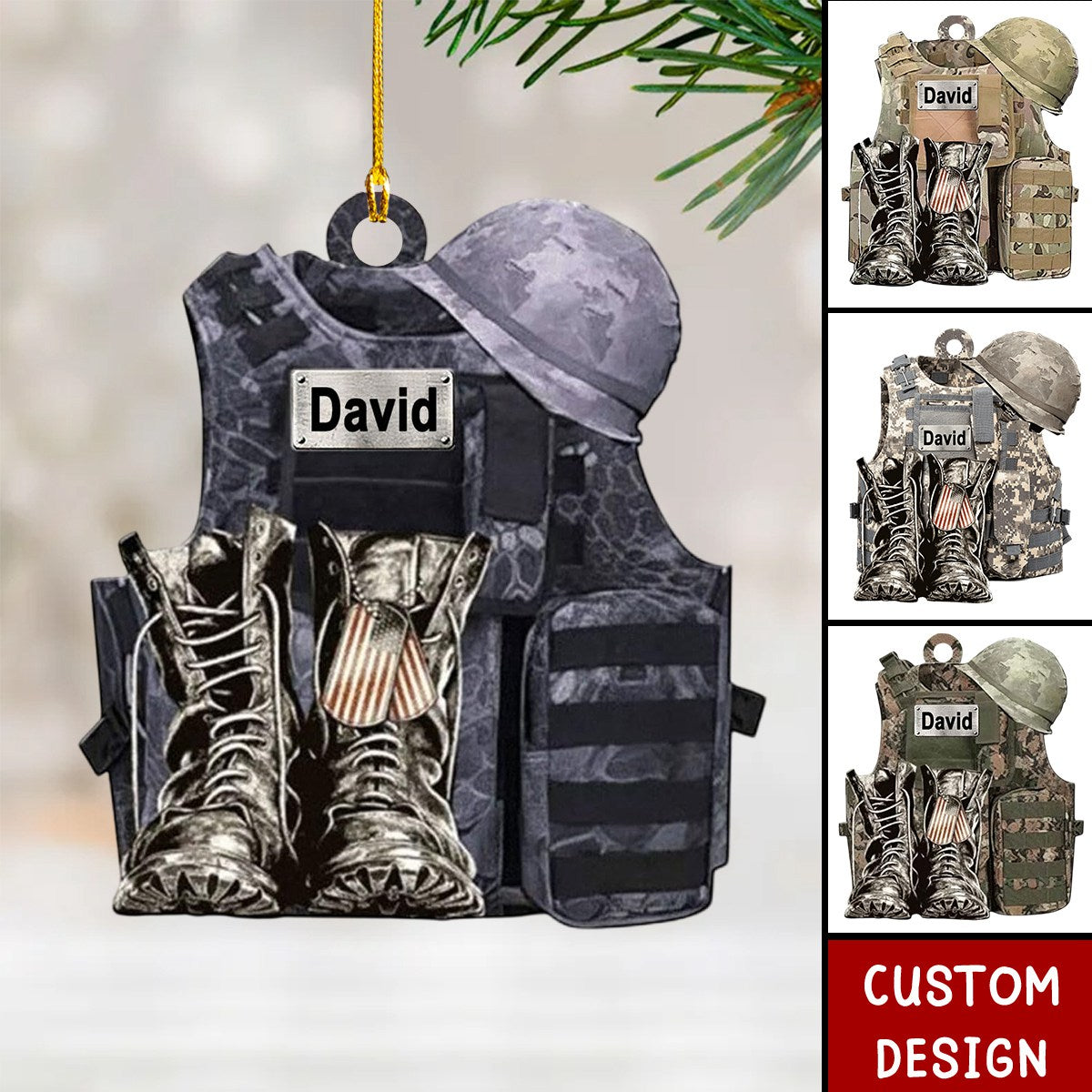 2024 New Release Personalized Military Christmas Ornament - Gift For Veterans