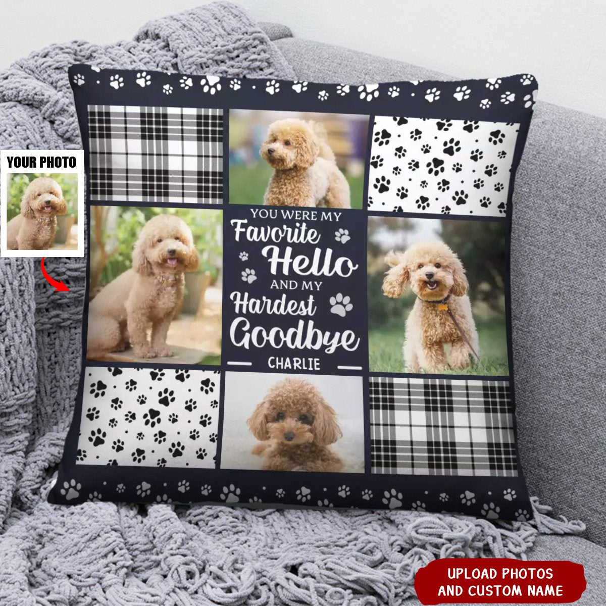 Custom Photo You Are Always My Favorite Hello - Memorial Personalized Custom Pillow