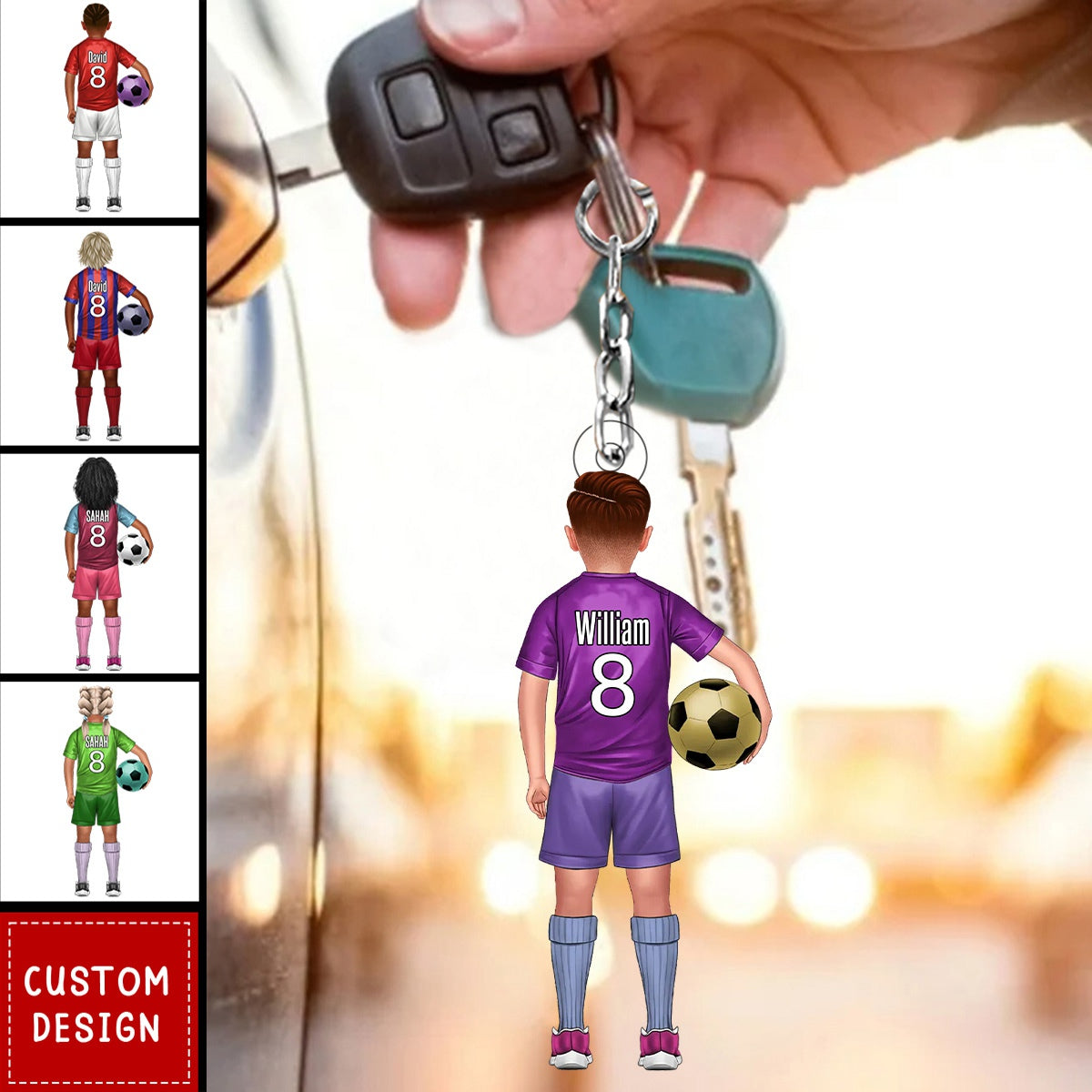 Soccer kids - Personalized Acrylic Keychain