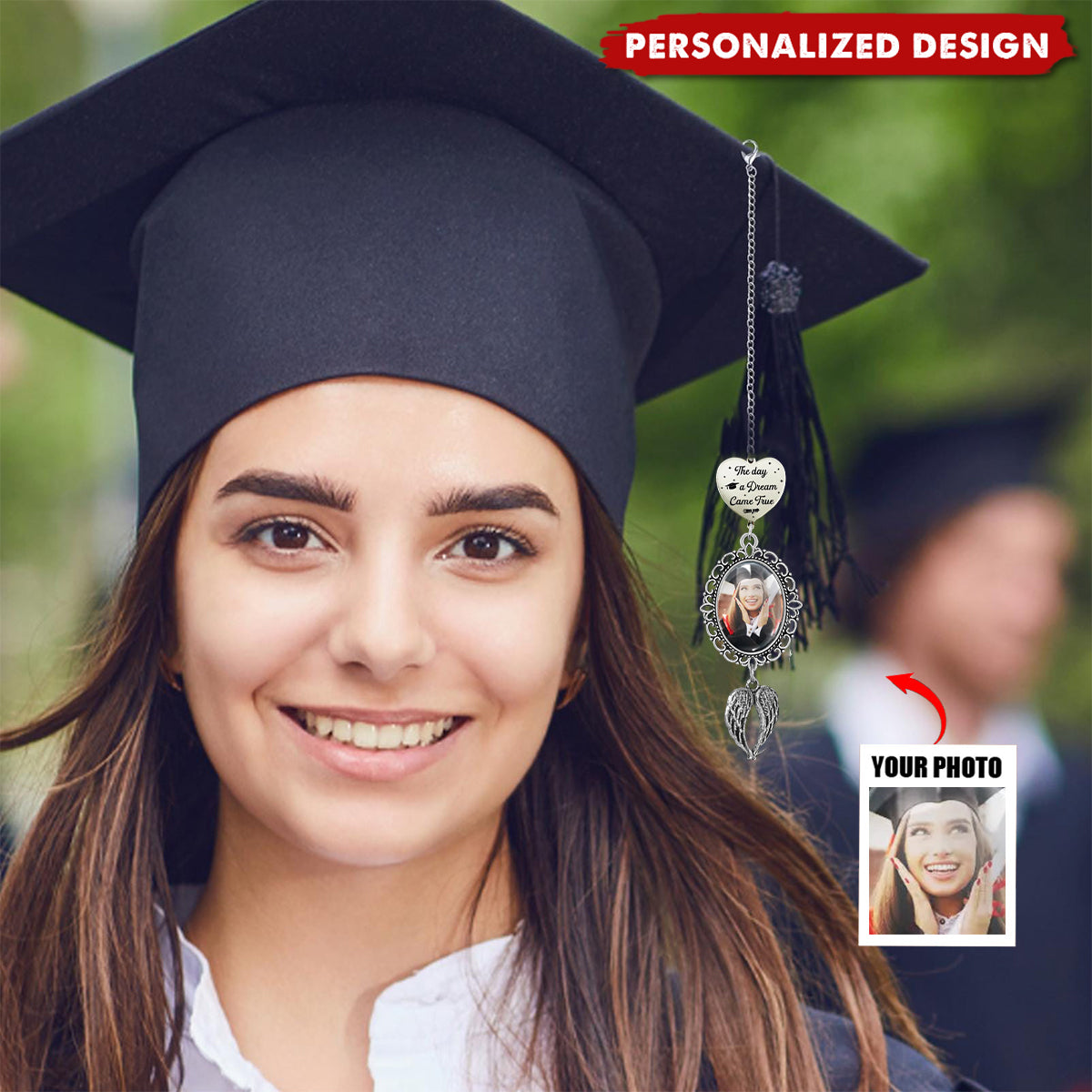 Personalized Photo Graduation Cap Tassel Charm - 2026 Graduation Gift for Her