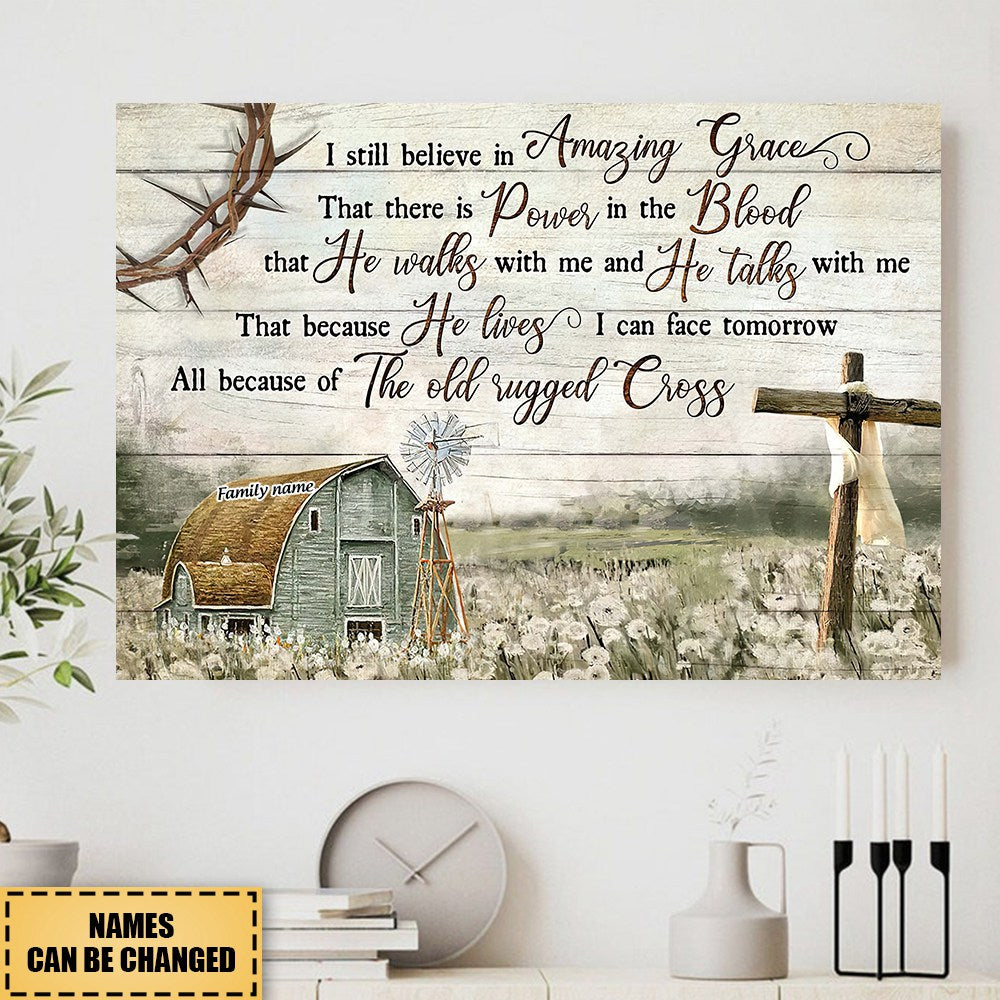 Canvas Prints I Still Believe in Amazing Grace, Vintage Farmhouse, Christian Home Decor, Housewarming Gift, Inspirational Wall Art