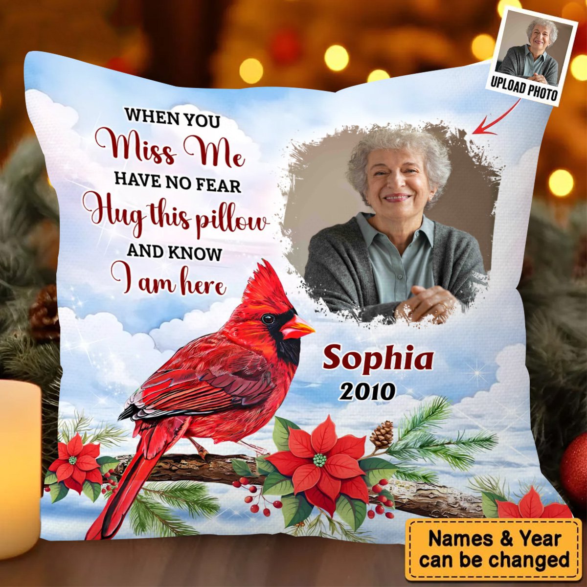 Loss Of Love One Hug This Pillow-Personalized Memorial Pilow