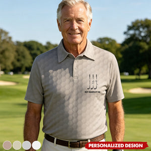 Personalized “Best Dad By Par” Golf Polo Shirt with Kids Names- Gift for father or grandpa