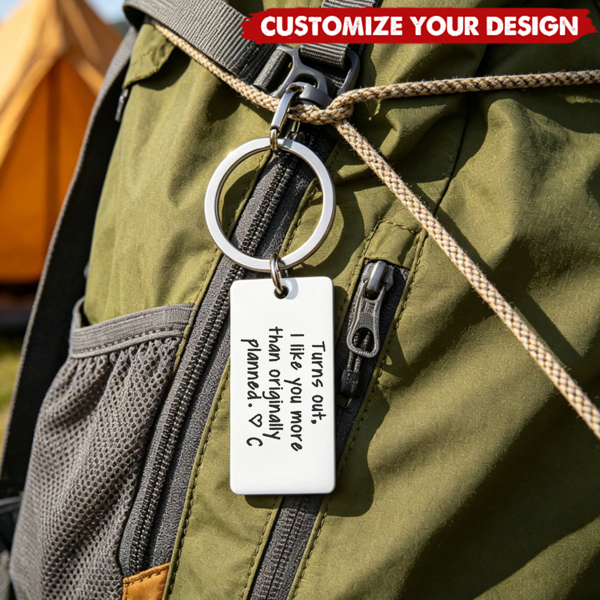 Personalized Initial Couple Keychain-Turns Out, I Like You More Than Originally Planned