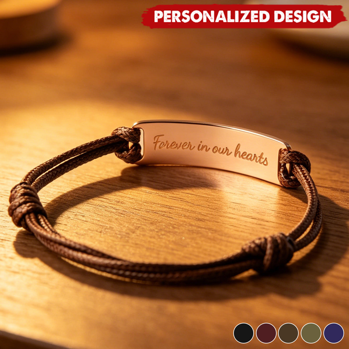 Personalized Baby Footprint Leather Bracelet - Custom Name & Birth Date