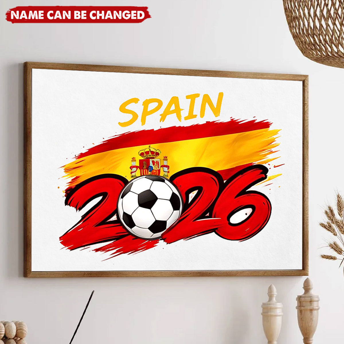 Personalized 2026 World Cup Country Soccer Poster - Custom Name