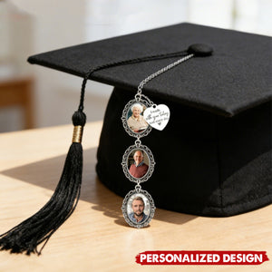 Personalized Graduation Memorial Photo Charm With Loving Memory Saying
