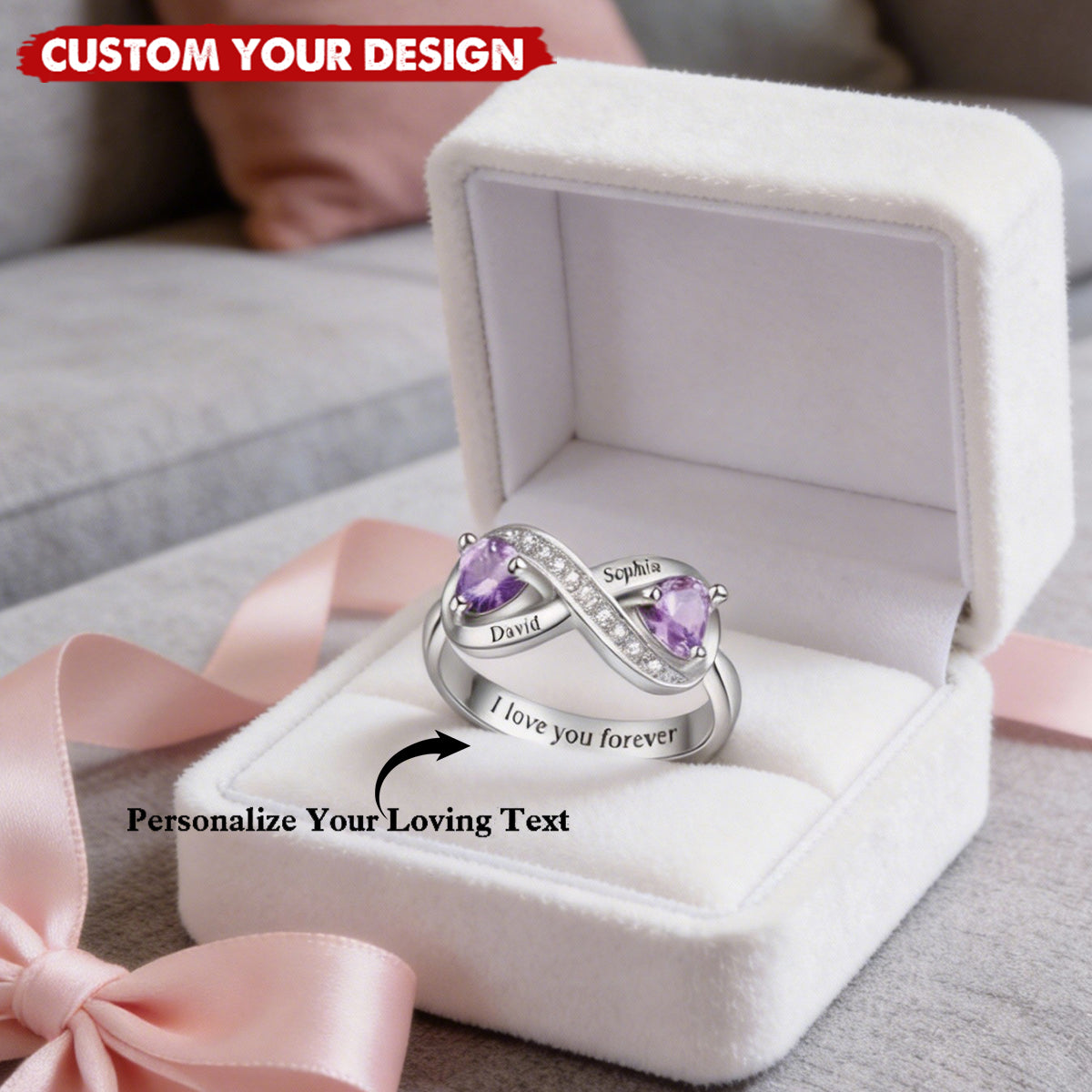 I Love You Forever - Personalized Infinity Promise Ring