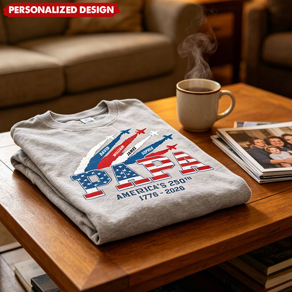 Personalized “Flyover Crew” T-Shirt - Custom Names Patriotic Tee