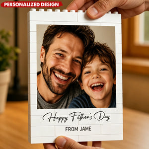 Personalized Brick Building Block Photo Frame - Father's Day Gifts