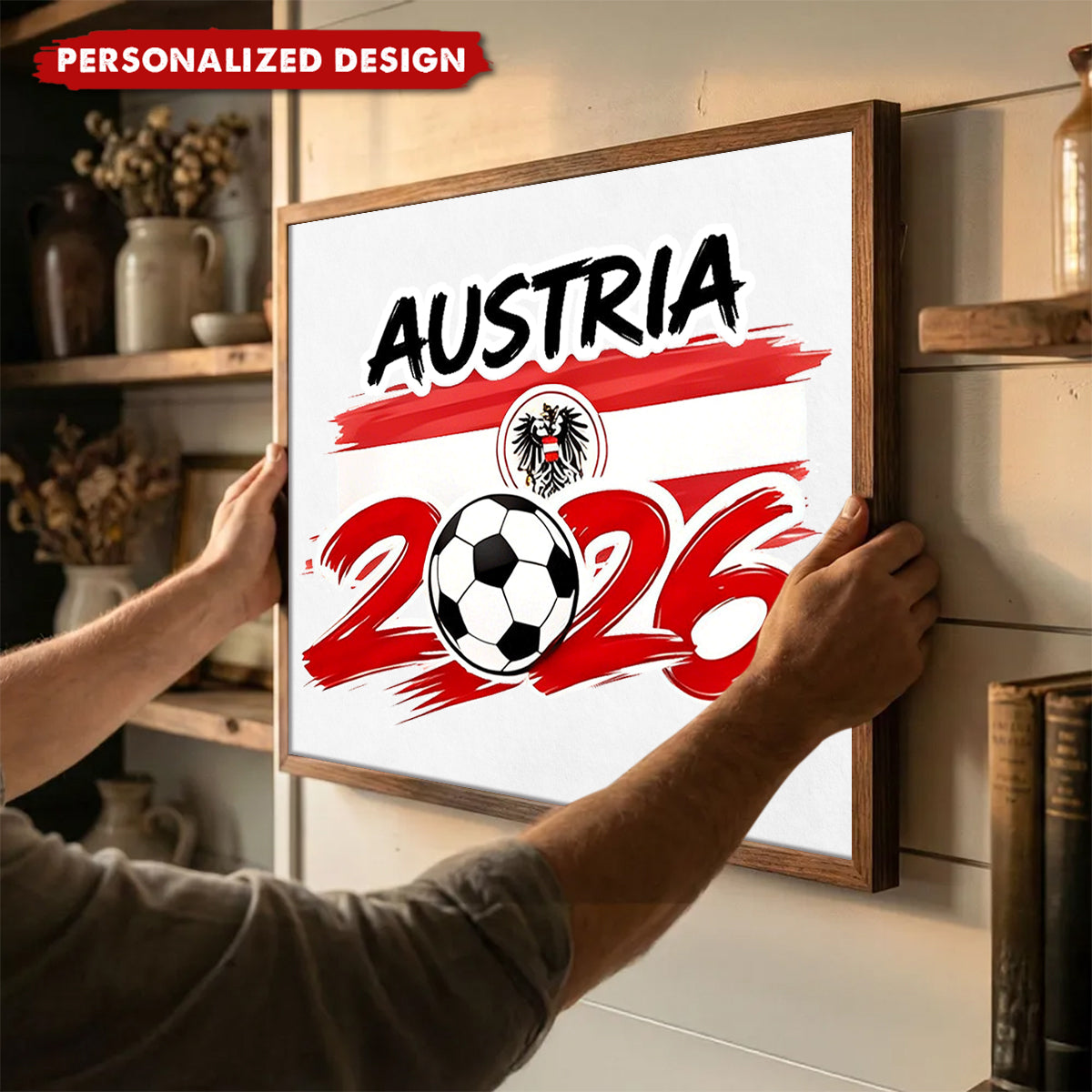Personalized 2026 World Cup Country Soccer Poster - Custom Name