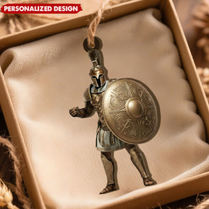 Personalized Ancient Greek Hoplite Custom Name Acrylic Ornament