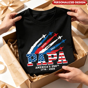 Personalized “Flyover Crew” T-Shirt - Custom Names Patriotic Tee