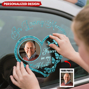 Personalized In Loving Memory Photo Heart Butterfly Decal Custom Memorial Sticker