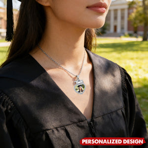 Personalized Photo Heart Necklace – Graduation Gift for Her
