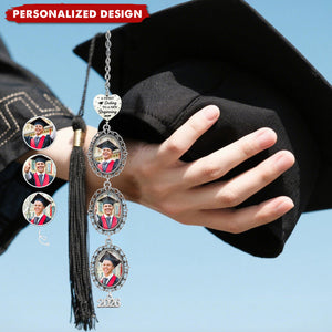 Personalized Photo Graduation Cap Tassel Charm - 2026 Graduation Gift for Her