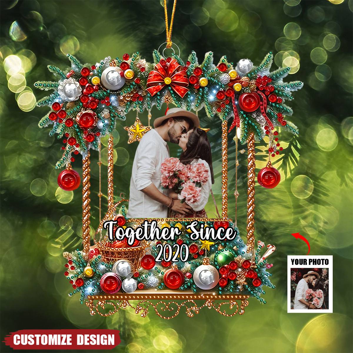 Custom Photo Christmas Acrylic Ornament 2024 New Release