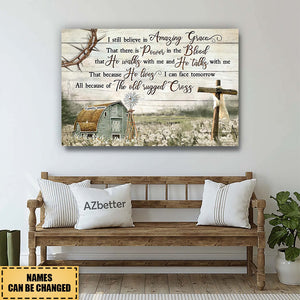 Canvas Prints I Still Believe in Amazing Grace, Vintage Farmhouse, Christian Home Decor, Housewarming Gift, Inspirational Wall Art