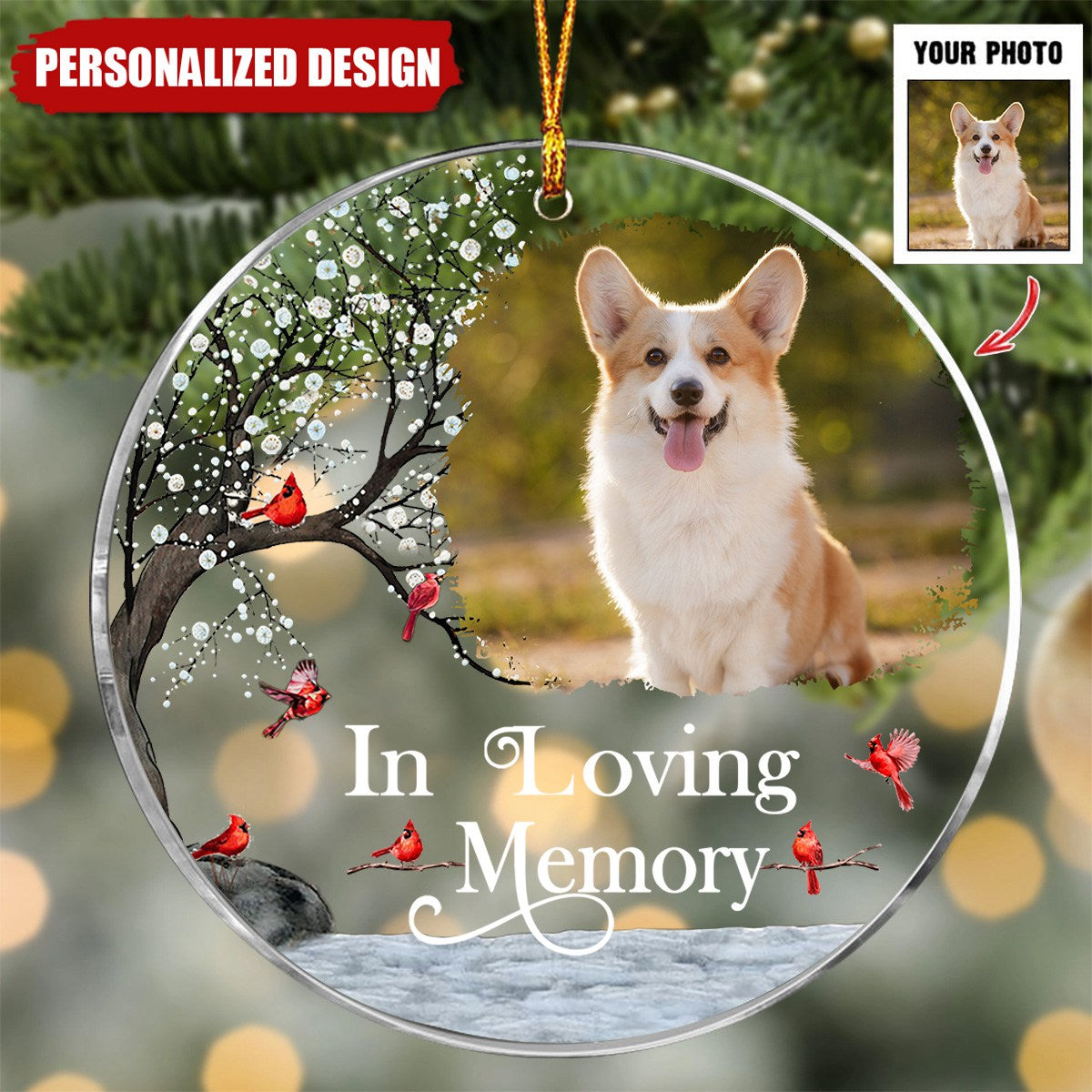 2024 New Release I'm Always With You-Memorial Gift-Personalized Circle Acrylic Christmas Ornament