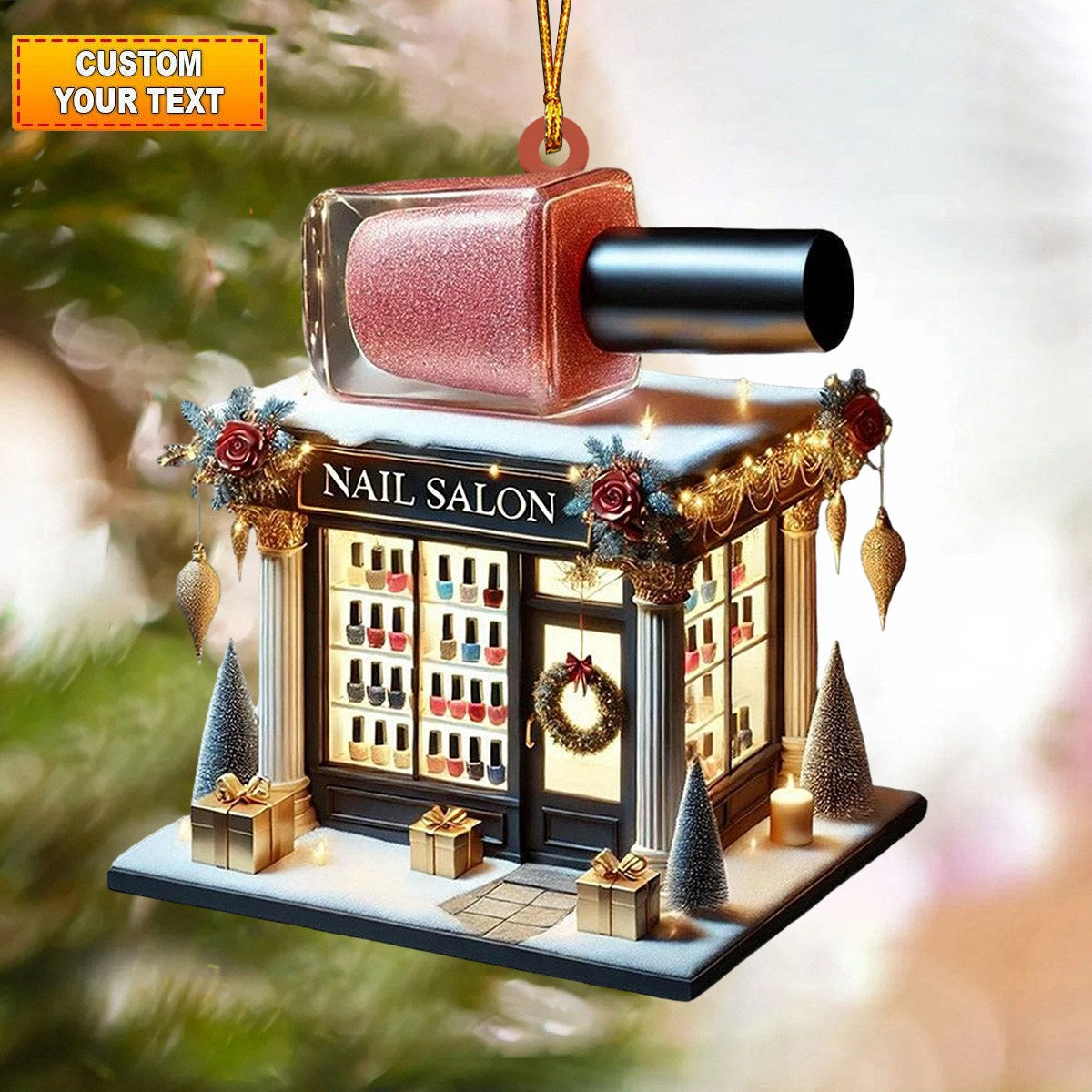 Personalized Nail Salon Christmas Ornament, Gift For Nail Artists - 2024 New Release