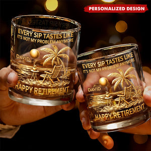 Personalized Retirement Whiskey Glass with Name – Gift For Retirees