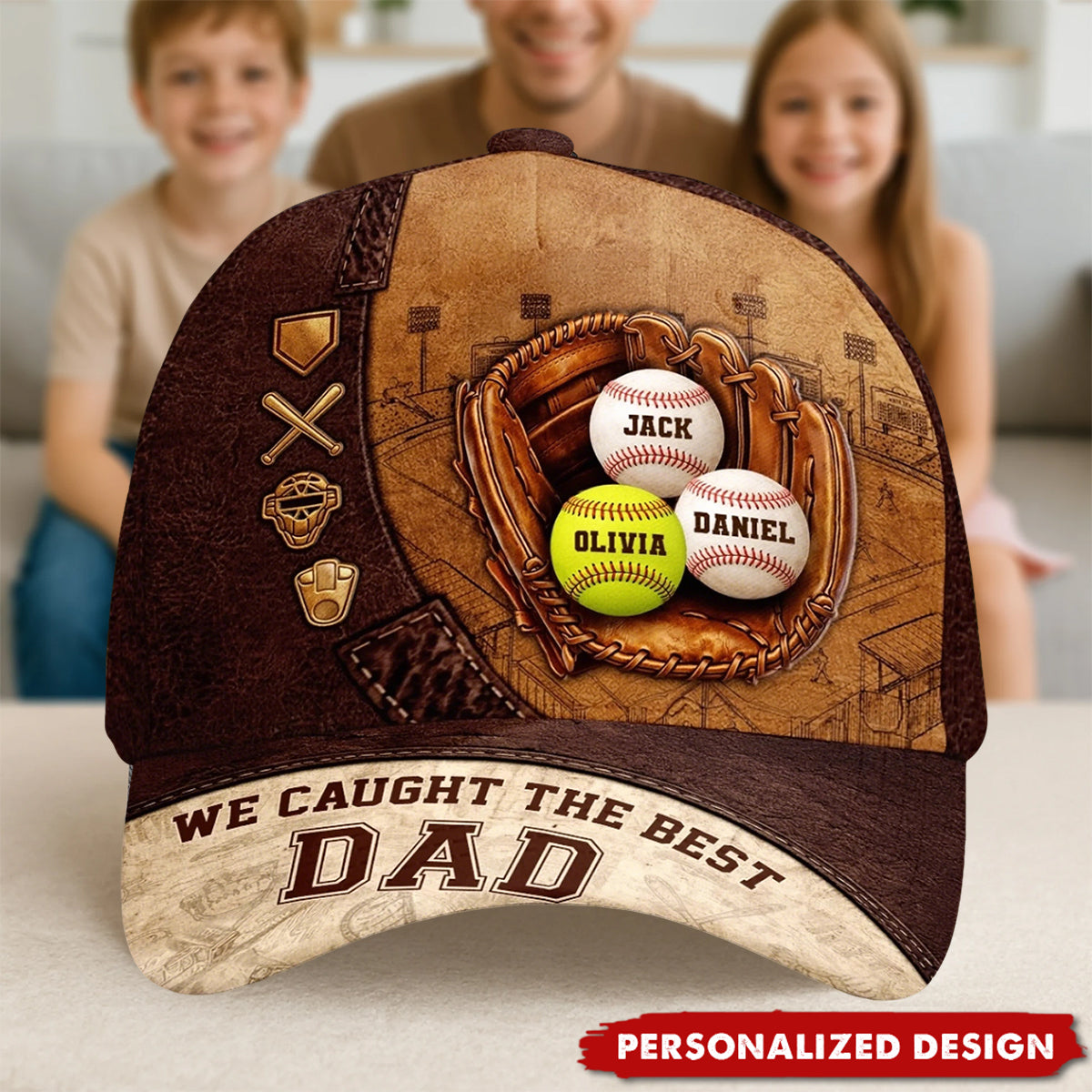 Personalized Kid Names Baseball  Hat - Mother's Day, Father's Day Gifts For Mom, Dad
