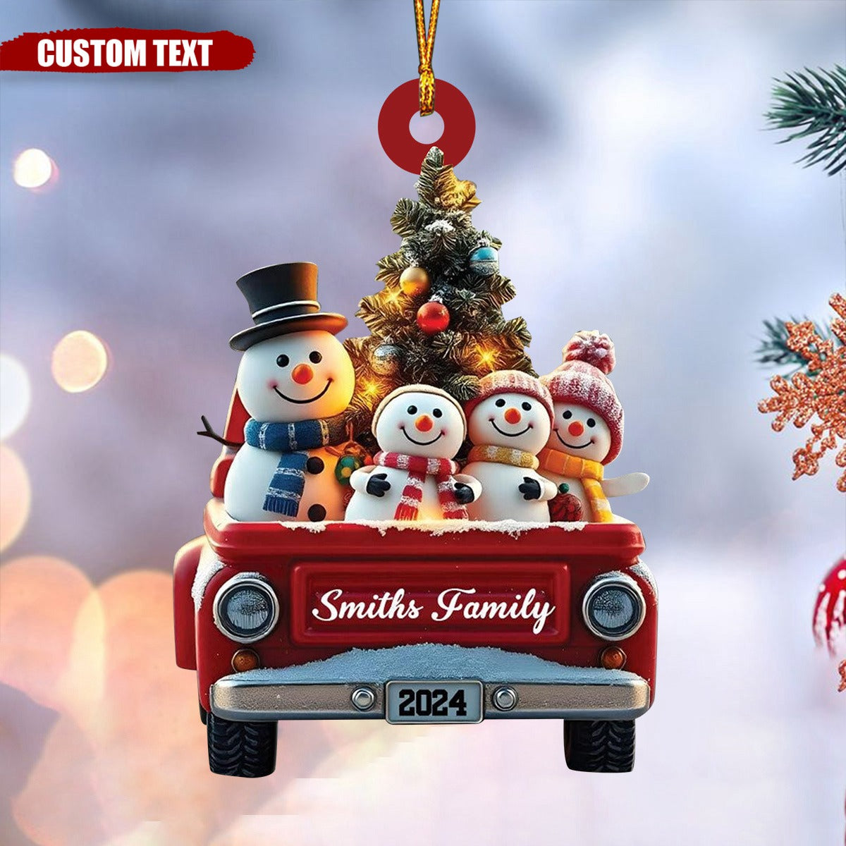 Personalized Snowman Family Christmas Ornament-Gift For Family-2024 New Release