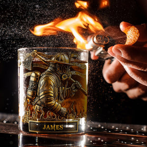 Proud Firefighter - Personalized Firefighter Whiskey Glass