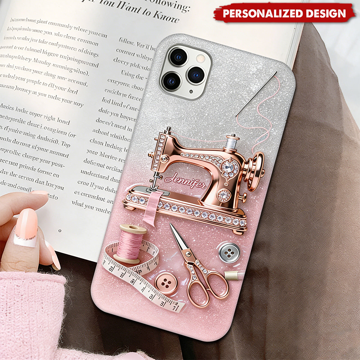 Personalized Sewing Machine Phone Case — Sewing Enthusiast Gift