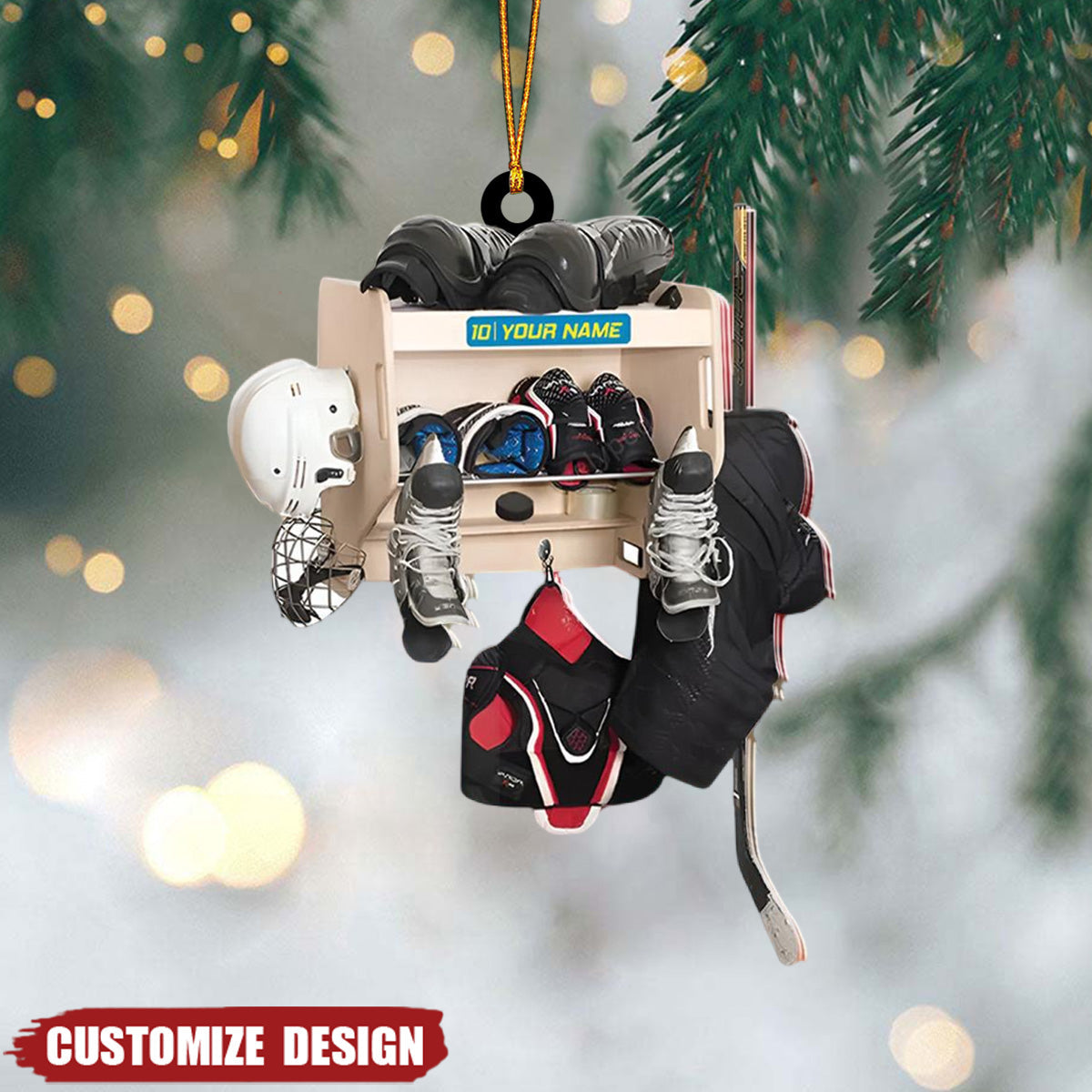 Personalized Hockey Closet Ornament -Gift For Hockey Lover - 2024 New Release