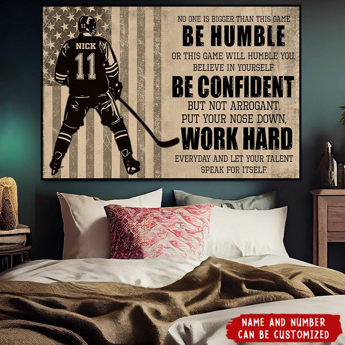 Personalized Hockey Life Lessons Poster- Gift For Hockey Lovers