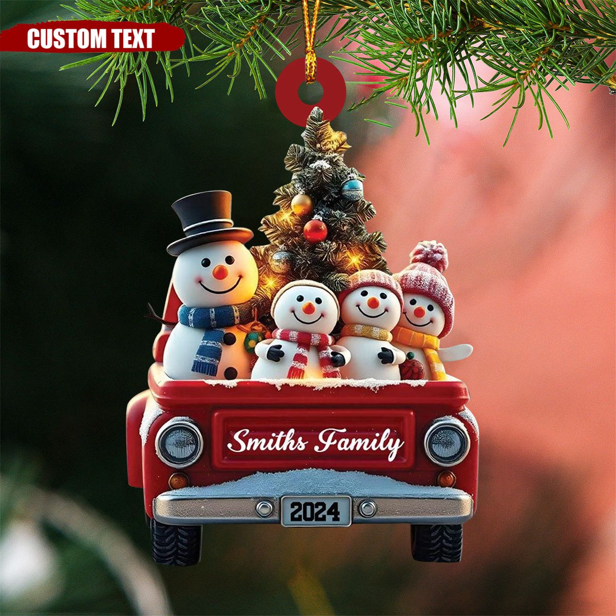 Personalized Snowman Family Christmas Ornament-Gift For Family-2024 New Release
