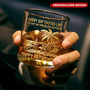Personalized Retirement Whiskey Glass with Name – Gift For Retirees