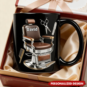 Personalized Barber Chair Mug - Gift For Barbers and Stylists