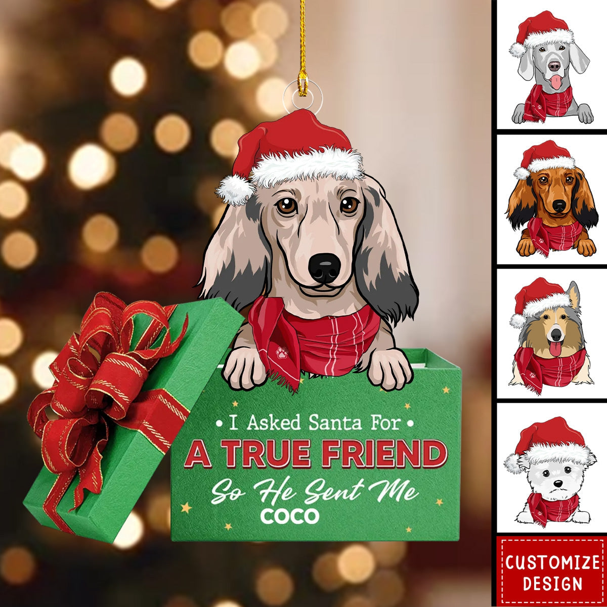 A True Friend - Personalized Acrylic Ornament - 2024 New Release