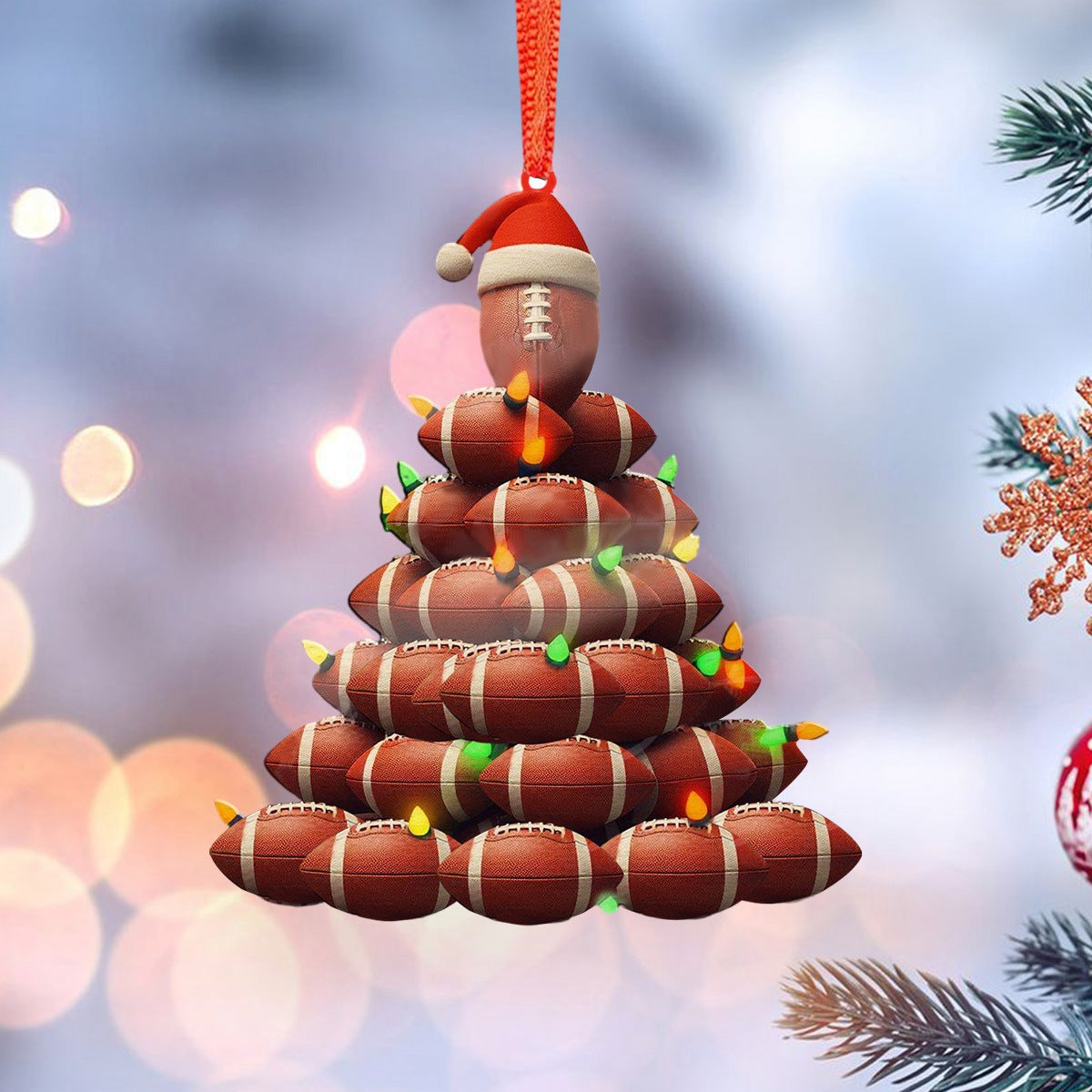 2024 New Release - Football Christmas Tree Ornament - Gift For Football Lover