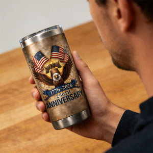 Vintage Patriotic Eagle Tumbler — 250th Anniversary American Gift