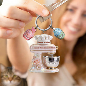 Personalized Baking Keychain - Custom Name Baking Gift for Mom