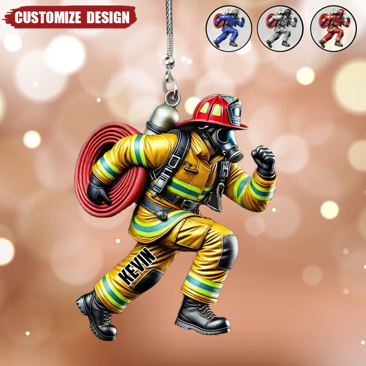 2024 New Release - Personalized Firefighter Acrylic Ornament – Best Christmas Gift For Firefighter