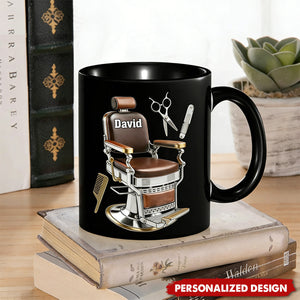 Personalized Barber Chair Mug - Gift For Barbers and Stylists