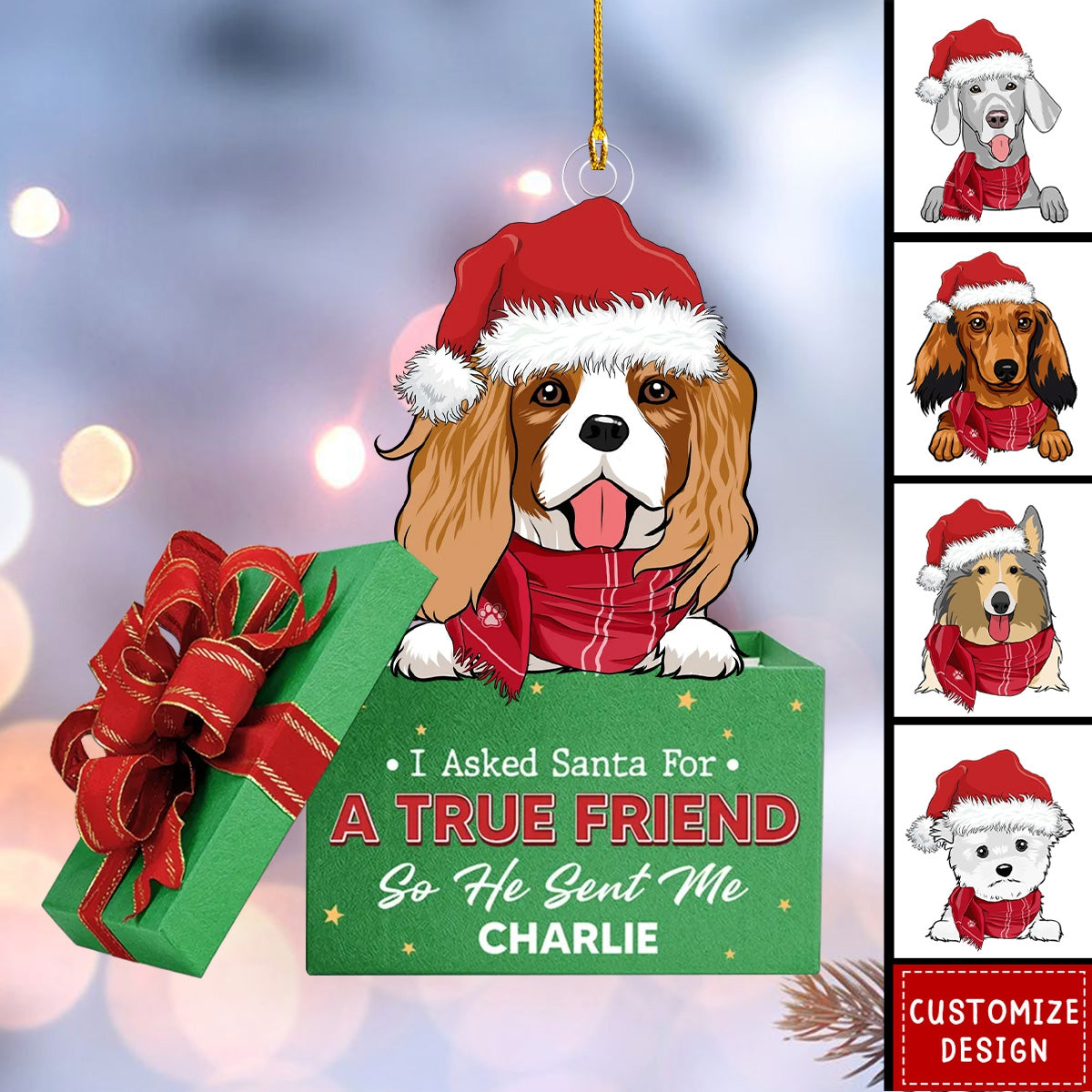 A True Friend - Personalized Acrylic Ornament - 2024 New Release