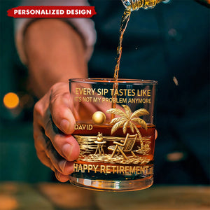 Personalized Retirement Whiskey Glass with Name – Gift For Retirees
