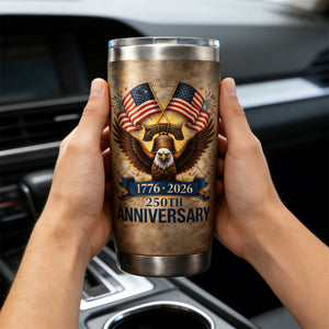 Vintage Patriotic Eagle Tumbler — 250th Anniversary American Gift